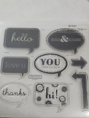 Close To My Heart D1531 Word Balloons Stamp Set